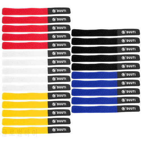 5pcs 18/25cm Reusable Fastening Bike Tie Pump Strap Bike Securing Rack Band Self-adhesive High Quality Strap Cable Ties