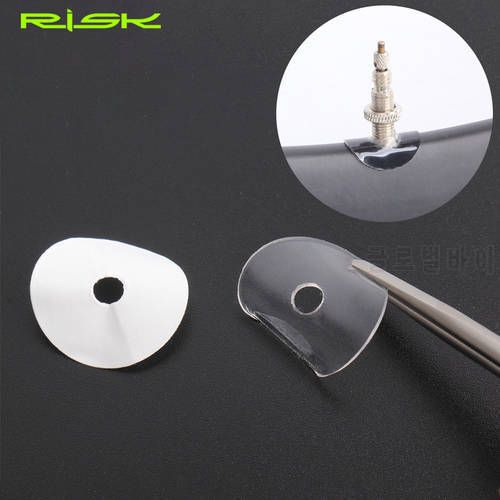 20pcs/lot RISK Mountain Road Bike Bicycle Air Nozzle Valve Core Gasket Sticker Tube Tire Fixed Paster For Presta Valve RA121