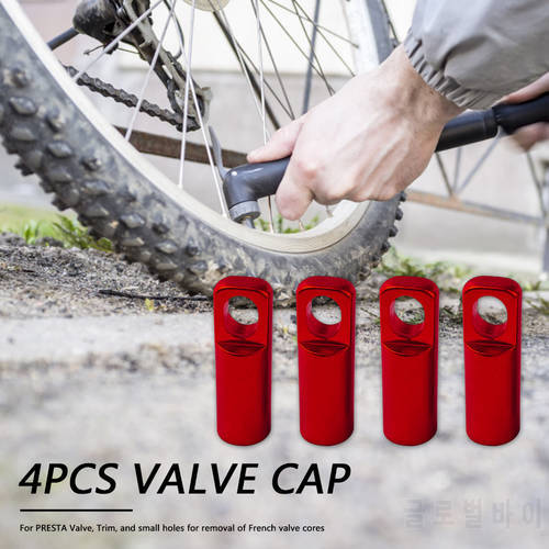 4pcs Tire Presta Valve Cap Wheel Aluminum Alloy Valve Dust Covers Protector Biking Portable Dustproof Cycling Parts