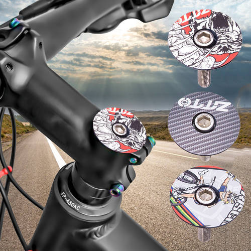 MTB Road Bike Bowl Cover Bicycle Stem Top 28.6mm Fork Tube Headset Cap Bicycle Accessories