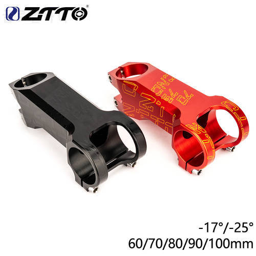 ZTTO MTB Road Bike Stem 31.8* 70 80 90 100 110mm 17° 25° 17 Degree 25 Degree Steerer High-Strength For XC AM DH Handlebar Stem