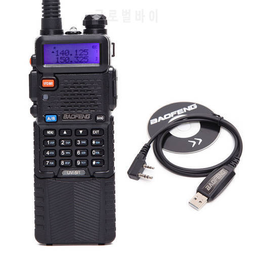 Baofeng UV-5R 3800mAh Walkie Talkie 5W Dual Band Radio UV5R UHF/VHF 400-520/136-174MHz Two Way Radio Portable CB Ham Radio+Cable