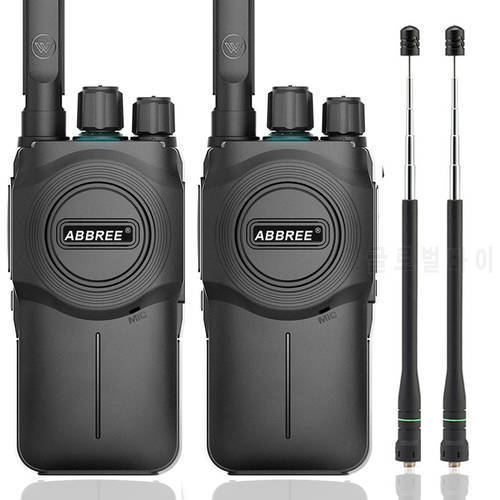 2PCS ABBREE AR-U1 mini Walkie Talkie portable Radio Station 400-480MHz two Way Radio uhf band Amateur Radio for hotel