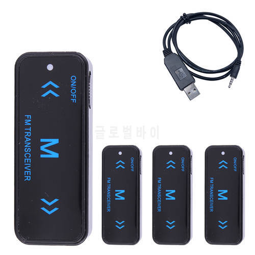 4pcs Leixen VV-108 Mini Portable Walkie Talkie 0.5W UHF 400-480MHz 16CH with USB Power Eeaphone Ham Two-Way Radio Transceiver