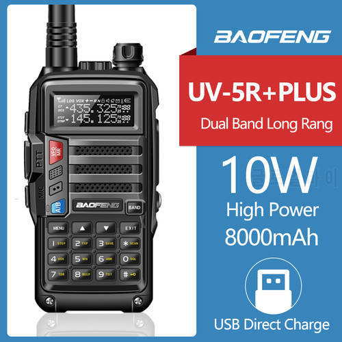 Baofeng UV-5R 10W High Powerful Long Range Walkie Talkie Tri-power 10/5/1Watts CB Portable Radio UV5R for Hunting UV-10R