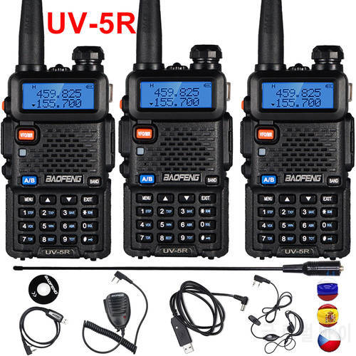 8W Baofeng UV-5R Walkie Talkie Dual Band VHF/UHF 136-174MHz 400-520MHz Two Way CB Radio Station FM Transceiver 10KM Intercom