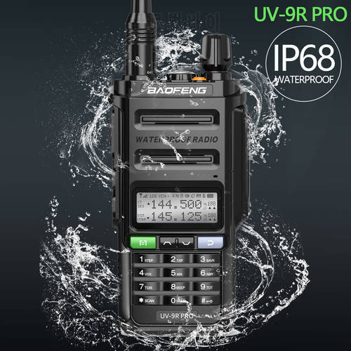 Black Baofeng UV-9R PRO IP68 Waterproof Walkie Talkie Powerful Transceiver Long Range Radio Upgraded of UV9R plus Hunt City