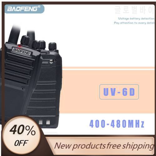 Baofeng UV-6D UV6D Walkie Talkie Portable 5W Long Range Standby time Two Way Radio 400-480MHz Handheld Transceiver for Hunting