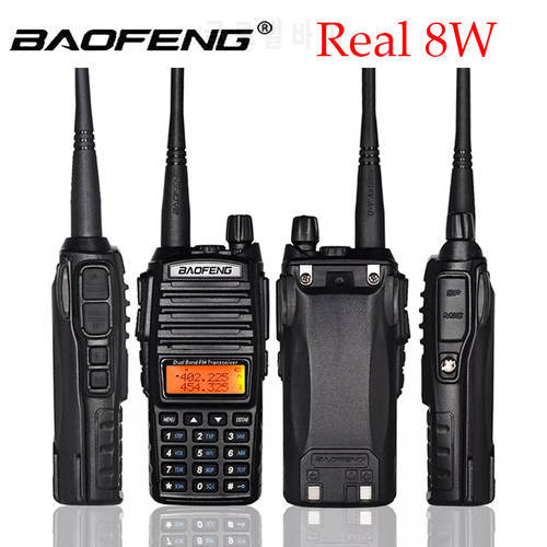 BaoFeng UV-82 8W Optionl 5W Baofeng UV 82 Walkie Talkie 10 KM Baofeng 8W Upgrade Ham Radio 10KM Dual PTT Two Way Transmiter