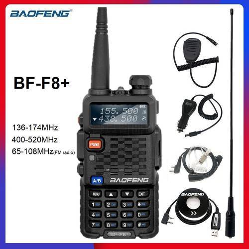 BF F8 BAOFENG BF-F8 PLUS Walkie Talkie hf Transceiver CB Ham Radio Station UV-5R Amateur Radio Scanner Long Range for Truckers