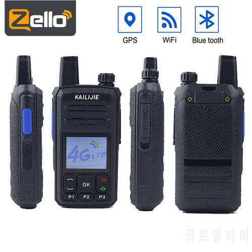 Profesional Zello Walkie Talkie 4G Phone Two Way Radio with Blue tooth WIFI GPS 5200mAh zello Radio Battery Ham Radio 100KM