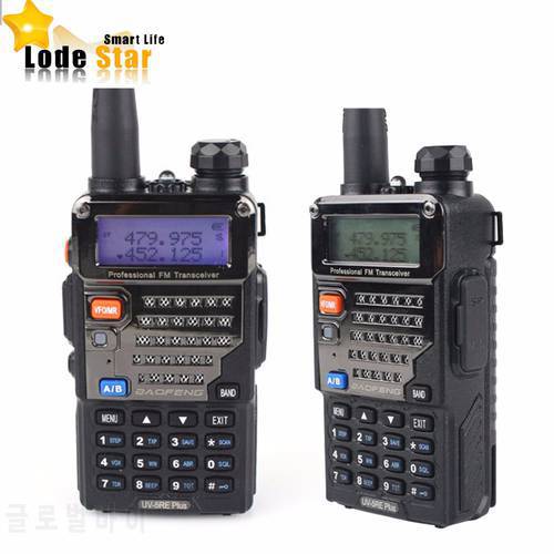 2pcs Dual band walkie talkie BAOFENG UV-5RE Plus two way radio 5W 128CH UHF VHF pofung UV 5RE Plus FM Radio Handheld Interphone
