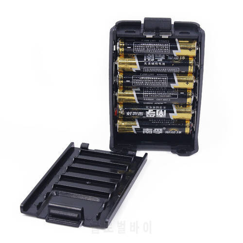 Baofeng UV-5R Battery Case 6xAAA Shell Black For Baofeng DM-5R UV-5R Plus Series FM Transceiver Walkie Talkie Two Way Radio UV5R