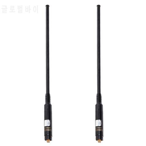 2pcs Harvest RH660S SMA-Female High Gain Dual Band 144/430MHz Telescopic Antenna for Baofeng UV-5R BF-888S UV-82 Walkie Talkie