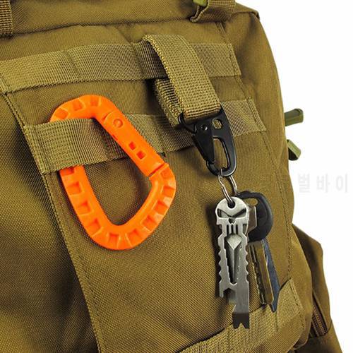 Olecranon Nylon Webbing Backpack Hook Hanger Carabiner Kit Gear Survive Clasp Military Outdoor Bag Hook Army Green Black Khaki