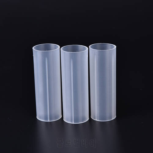 3Pieces Clear 18650 Battery Tube Holder Plastic Case Adaptor For Flashlight Torch Lamp