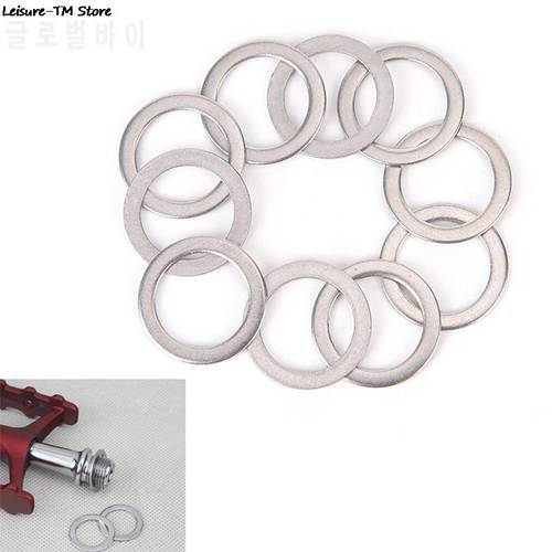 10Pcs Bicycle Pedal Spacer Crank Cycling Bike Stainless Steel Ring Washers