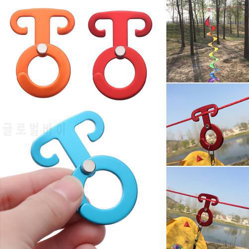 2pcs Durable Aluminum Camping Tent Rope Buckle Ultralight Outdoor Quick Hang Wind Rope Hanger Buckle Quickdraw Tent Accessories
