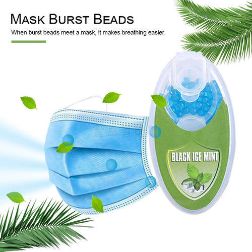 50pcs Burst Beads Disposable Capsules Breath Fresh Air Deodorant Capsule Pops Bead Anti-odor Fresh Face Mask Accessories