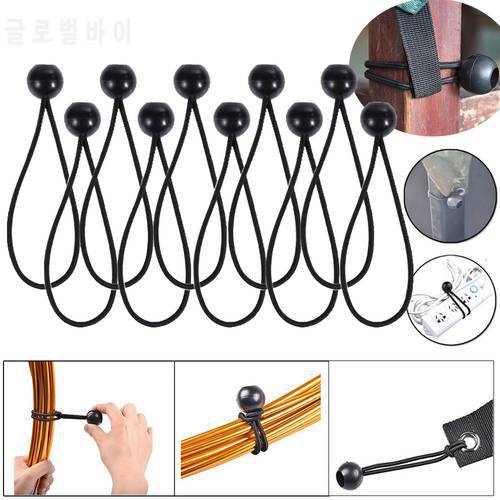 10/20/40X Black Ball Bungee Pack Shock Elastic Tle Loop Cord Fixing Securing Trailer High Quality