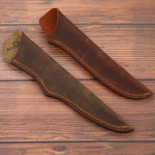 1 Piece Cowhide Leather Sheath For Straight Knife Cowhide Leather Case For Fruit Knife