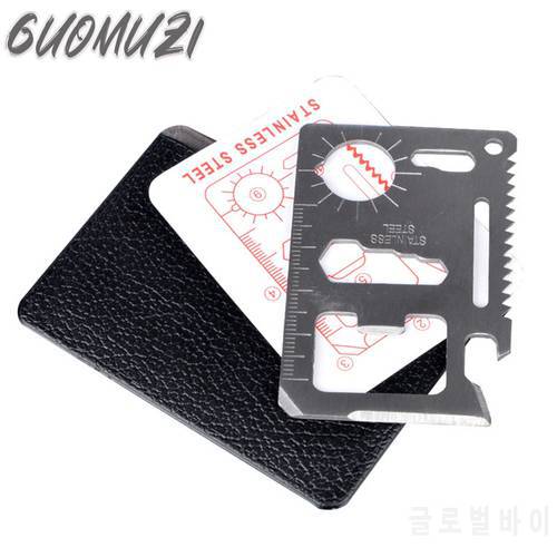11 in 1 Portable Credit Cards Outdoor Camping Survival Multifunction Tool Tourism Equipment Mini Card Travel Safty Tools