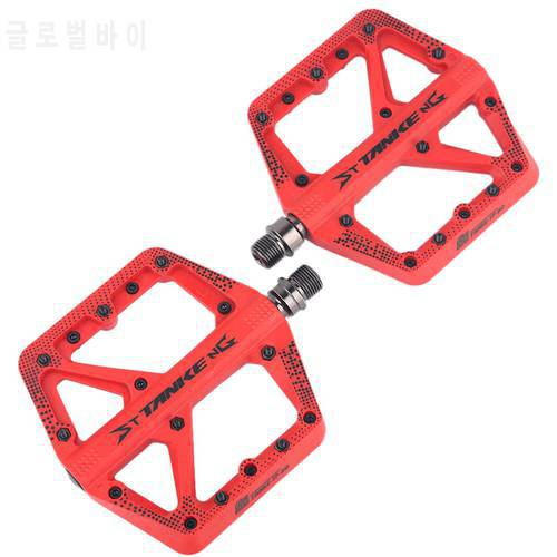 TANKE MTB Bike Pedals Sealed Bearing Nylon Bicycle Pedal For Bmx Folding 9/16Inch Anti Slip Fixed Gear Cycling Accessories