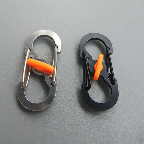 8-shaped Lock Hook Metal Buckle Key Ring Carabiner Swivel Trigger Clip Snap Buckles Creative Small Outdoor Quick Hanging Buckle