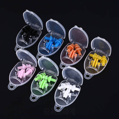 Silicone Soft Swimming Earplugs Nose Clip Case Protective Prevent Water Waterproof Dive Supplies