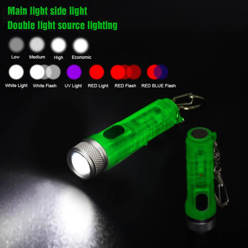 LED Keychain Flashlight Flash Lights Waterproof Outdoor Cycling Camping Hunting Mini Pocket Working Light LED Flashlight Outdoor