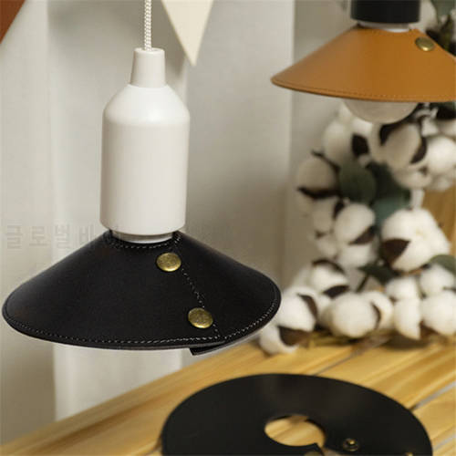 Outdoor Lamp Shield Detachable PU Leather Spotlight Lamp Cover Protector Nordic Camp Lampshade Camping Equipment