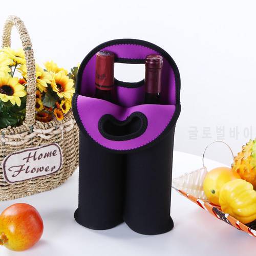 1pc Hand-held Neoprene Bottle Cover Cooler Wine-bottle Bag Protective Sleeve Cover for Household Kitchen Camping Picnic