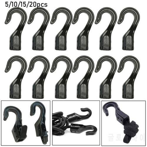 5/10/15/20pcs Open End Cord Hooks Snap Boat Kayak Motorcycle Rope Buckle Camping Tent Hook For Shock Elastic Bungee Cord Straps