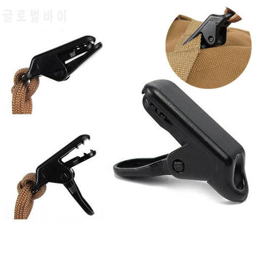 10pcs/batch Travel Outdoor Camping Plastic Double Hole Tent Rope Adjustable Buckle Curtain Crocodile Clip Factory Clip