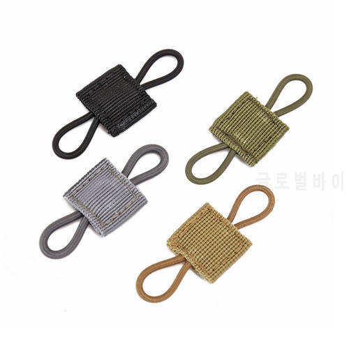 Tactical MOLLE Elastic Webbing Ribbon Buckle Outdoor EDC Hunting Backpack Vest Airsoft PTT Antenna Stick Pipe Binding Retainer