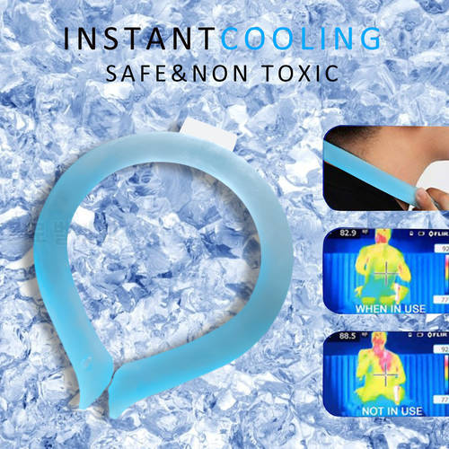 Cooling Neck Ring Safe High-strength Lightweight Ice Pillow Wearable Neck Cool Tube Reusable Cold Gel Ice Pack S/M/L