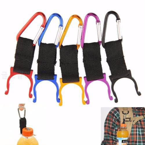 1pc camping Climbing Carabiner Water Bottle Buckle Hook Holder Clip For Camping Hiking survival Traveling tools (Random Color)