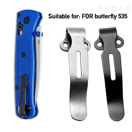NEW Steel Folding Pocket Knife Back Clip for BM Bugout 535 DIY Accessories Custom Back Clip Tool 1pc