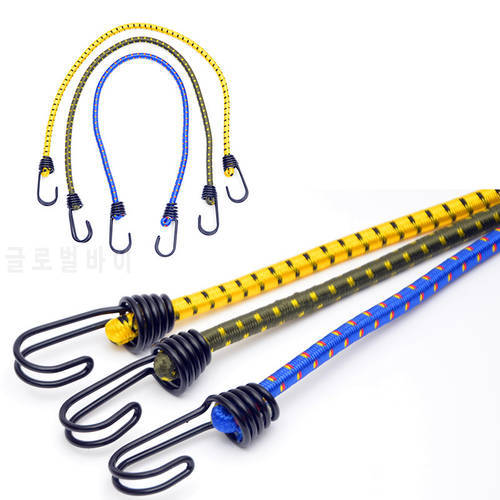 60cm Bungee Cord High Elasticity Rubber Tied Rope With Hooks Outdoor Tent Assembly Camping Luggage Outdoor Accessories 8mm