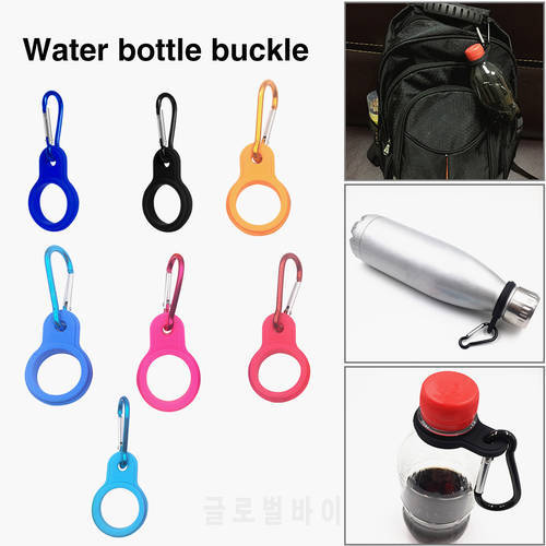 Kettle Hanging Buckle Carabiner Silicone Sports Water Bottle Holder Outdoor Camping Hiking Climbing Portable Outdoor Accessories