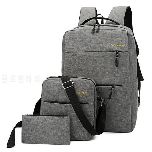 3 pcs Backpack Combo Set Laptop Backpack Water Resistant Business Travel Bag with USB Charging Port College Computer Backpack