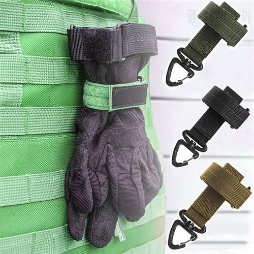 Multi-purpose Glove Hook Military Fan Outdoor Tactical Gloves Climbing Rope Storage Buckle Adjust Camping Glove Hanging