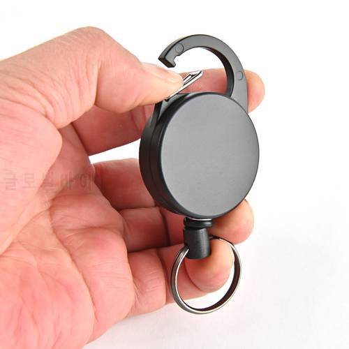 Heavy Duty Retractable Key Chain Anti-theft Keychain with Carabiner Max Extending Length 23&39&39 Retractable Badges Holder Camping