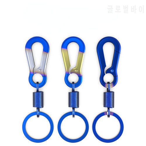 1 PC Outdoor Stainless Steel Spring Buckle Carabiner Keychain Waist Belt Clip Anti-lost Buckle Hanging Retractable Keyring