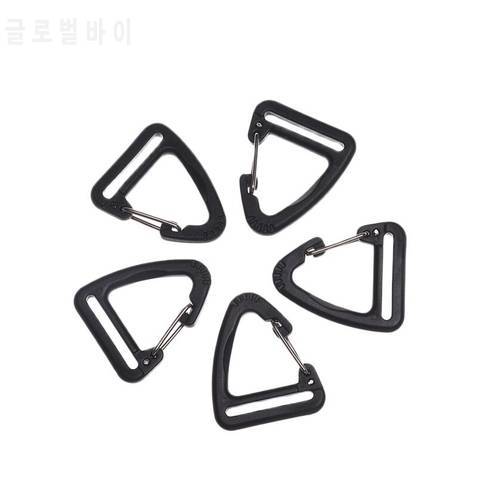 5PCS Triangle Carabiner Keychain Buckles Outdoor Camping Hiking Tool Spring Quickdraws Belt Clip Hooks Backpack Accessories