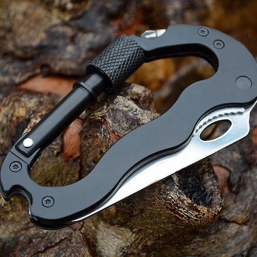 Mini Carabiner Keychain Alluminum Alloy D-ring Buckle Spring Carabiner Snap Hook Clip Keychains Outdoor Camping Daily Use