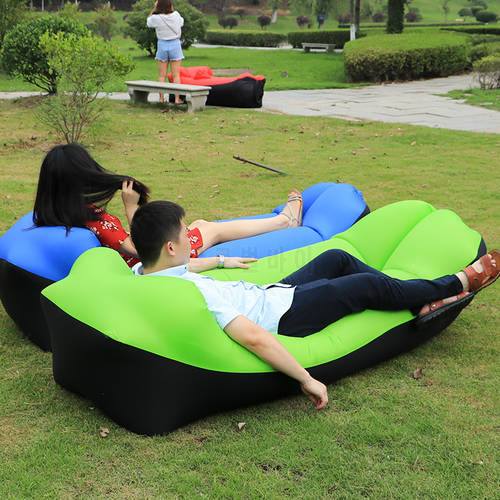 2021 Trend Outdoor Products Fast Infaltable Air Sofa Bed Good Quality Sleeping Bag Inflatable Air Bag Lazy bag Beach Sofa Laybag