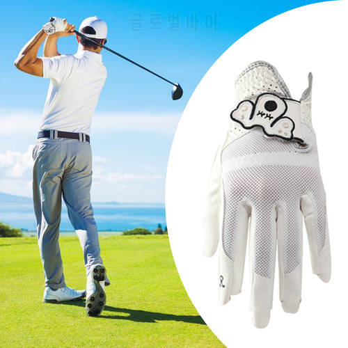 Ladies Golf Glove Left-Hand No Sweat Sports Comfortable White Color Micro Soft Fiber Breathable Hand Wear for Golf Accessories