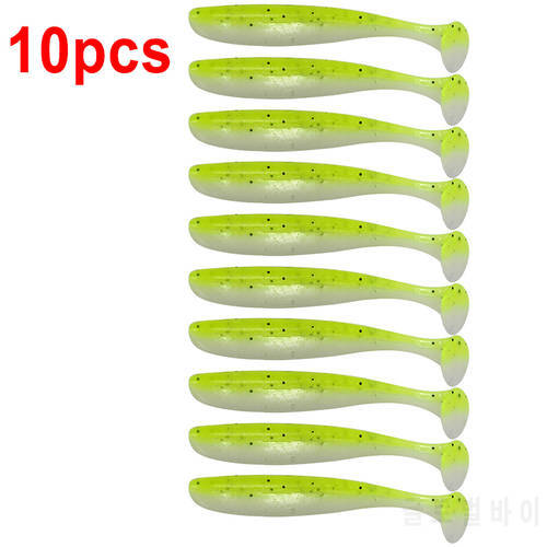 BluBlu 10pcs/Lot Soft Lures Silicone Bait 55 63 70 90mm Goods For Fishing Sea Fishing Pva Swimbait Wobblers Artificial Tackle