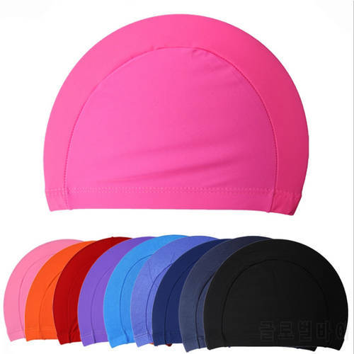 New Free Size Fabric Protect Ears Long Hair Sports Siwm Pool Swimming Cap Hat Adults Men Women Sporty Ultrathin Bathing Caps